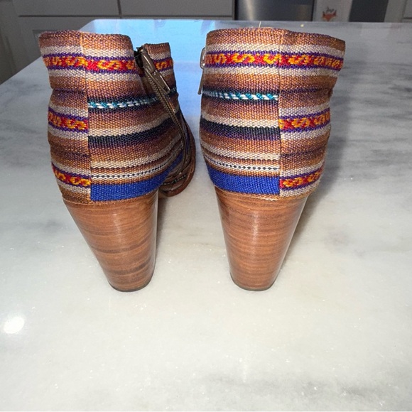 Fortress of Inca Ankle Boots Booties-Multicolor Canvas-Made in Peru-US Size 8 - Picture 5 of 10